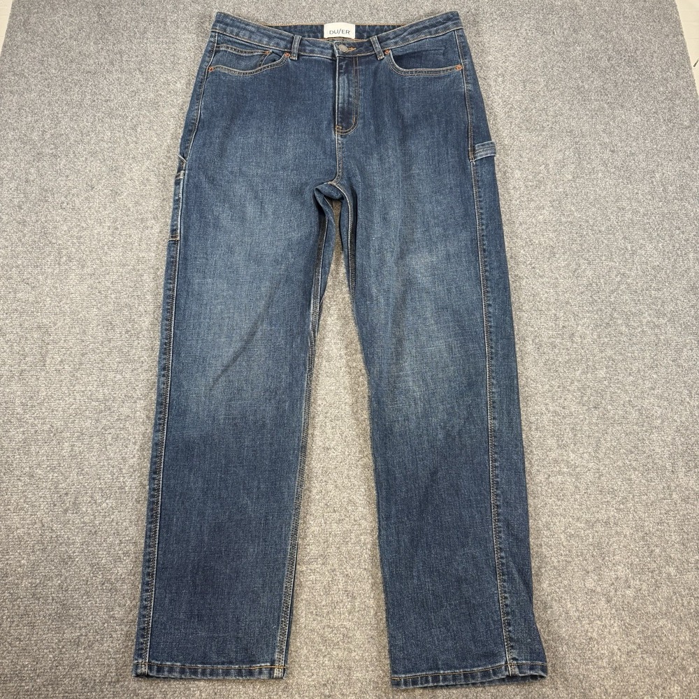 DU/ER Jeans Womens 32x29 Blue Performance Carpenter Denim Dark Wash Stretch